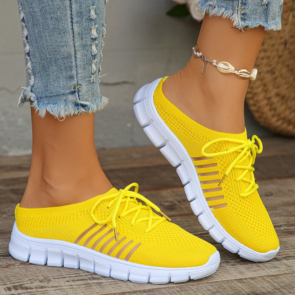 Zapatos Planos de Malla Transpirable | Suela Blanda | Sin Cordones | Talla Grande | Verano 2025