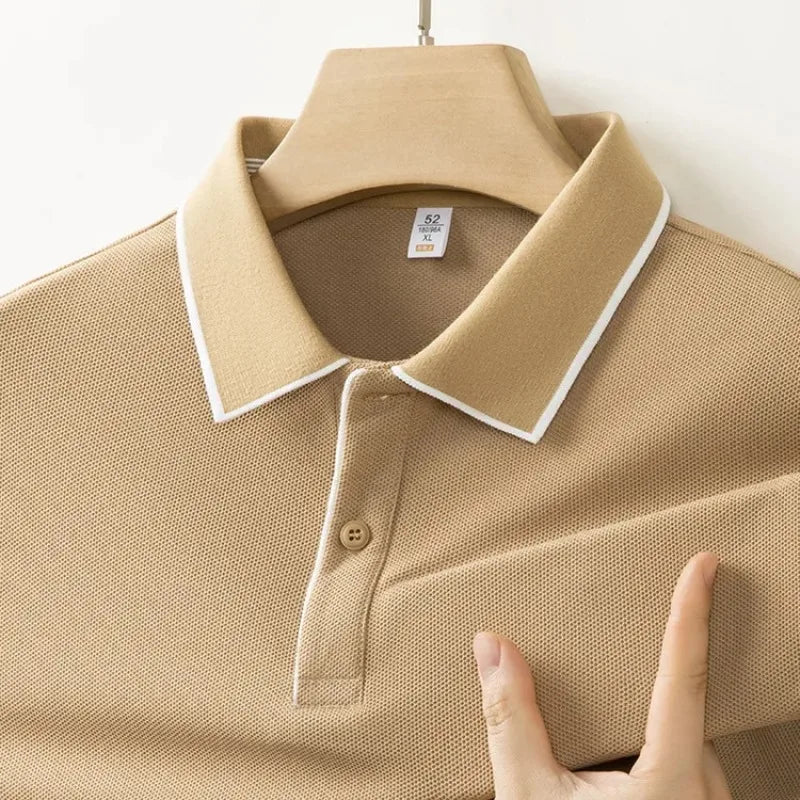 Polo Clásico Hombre ∣ Verano Manga Corta ∣ Color Sólido Básico