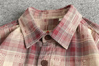 Camisa Retro Hombre | Cuadros Tartán | Algodón Tejido | Corte Holgado | Ticotrendy