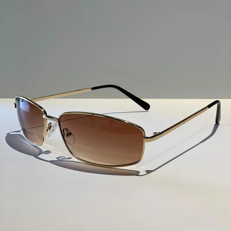 Gafas de Sol Y2K para Mujer Estilo Vintage Punk con Marco Metálico