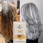 Mascarilla para el cabello con bloqueo mágico, blanqueador de cabello rubio, amarillo, elimina el lino, efecto Color gris plateado, champú para el cabello antioloros de latón
