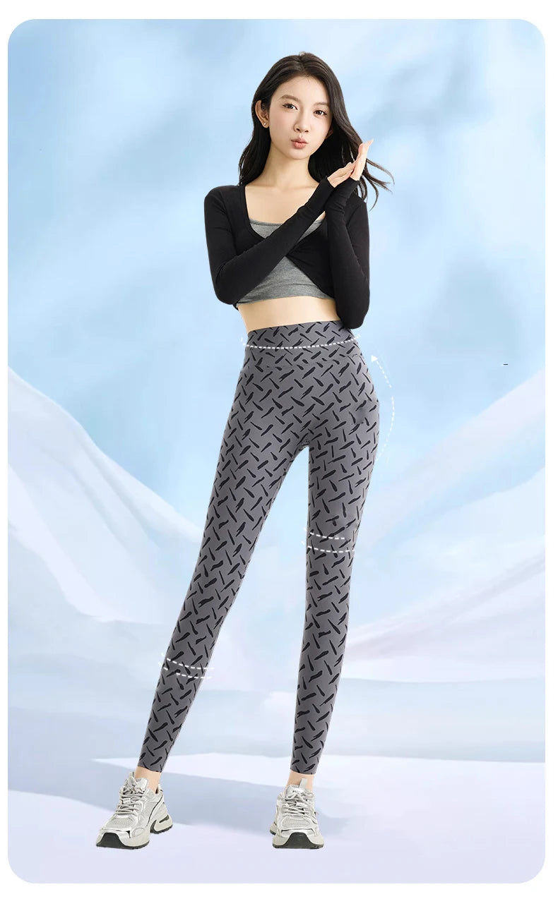 Leggings Piel Tiburón Estrellas | Impresión Cielo Elástico | Cintura Alta Correr Yoga P-O | Ticotrendy