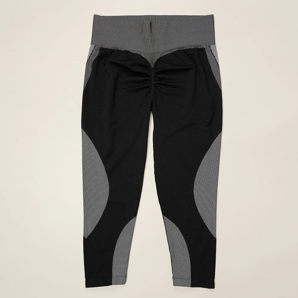 Pantalones Deportivos para Mujer | Mallas Yoga Sin Costuras | Contraste de Color y Hiplift | Tico Trendy