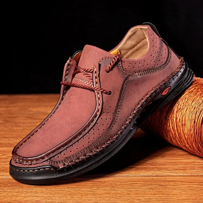 Zapatos Cuero Hombre ∣ Casual Negocios ∣ Talla Grande Hechos a Mano
