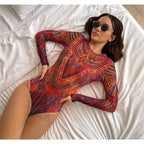 Rashguard de Playa Estampado | Protección UV | Mujer | Vacaciones