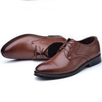 Zapatos de Hombre | Oxfords de Cuero Negro Formales | Negocios y Bodas | Talla Grande | Tico Trendy