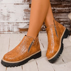 Botines de Plataforma | Doble Cremallera | Estilo Urbano