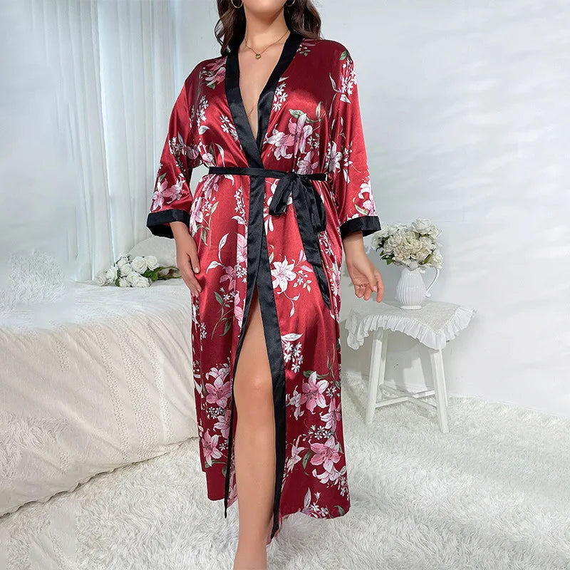 Pijama Holgado Estampado | Imitación Seda Talla Grande | Tico Trendy