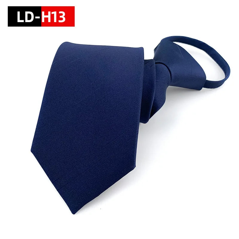 Corbata Preatada Con Cremallera Rayas Negocios Estilo Moderno y Tico