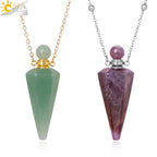 Collar Difusor de Perfume de Piedra Natural Cuarzo Curativo