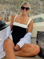 Traje De Baño Sexy De Una Pieza Cintura Alta Playa Verano Mujer