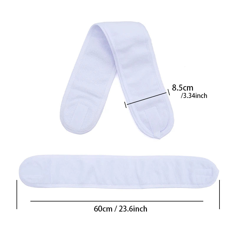 Banda para la cabeza para mujer, diadema ajustable para SPA, Yoga Facial, maquillaje para baño, banda para el cabello para lavado de cara, toalla suave, accesorios de maquillaje para el cabello