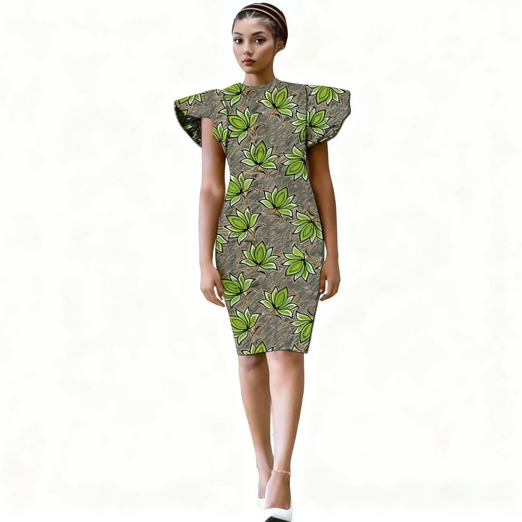 Vestido Dashiki Africano hasta la Rodilla