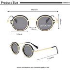 Gafas de Sol Polarizadas CATERSIDE | Redondas Retro | Marco Metal Punk
