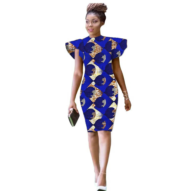 Vestido Dashiki Africano hasta la Rodilla