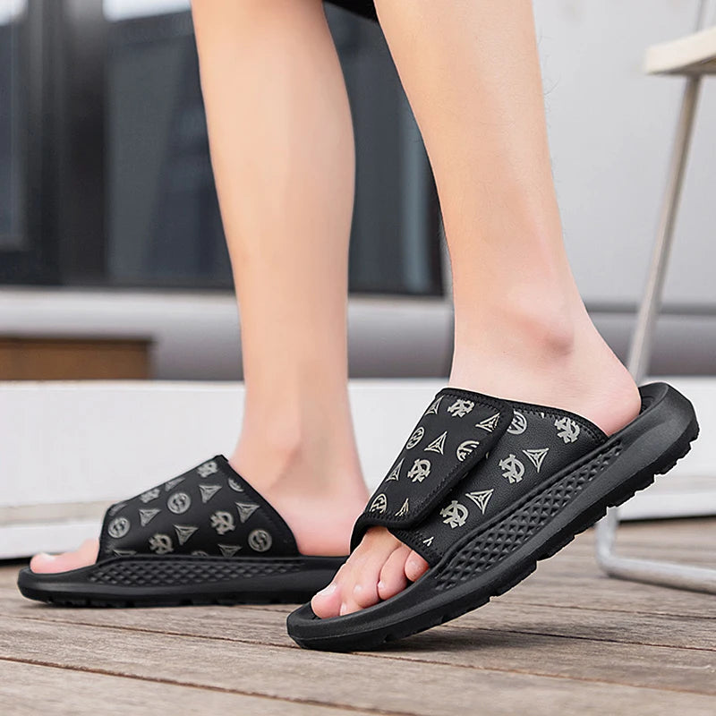 Sandalias Hombre Cuero Artificial Retro Cómodas Planas Aire Libre | Verano 2025