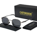 Gafas de Sol CATERSIDE Polarizadas | Montura Redonda Metal | Estilo Punk