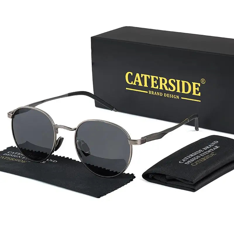 Gafas de Sol CATERSIDE Polarizadas | Montura Redonda Metal | Estilo Punk