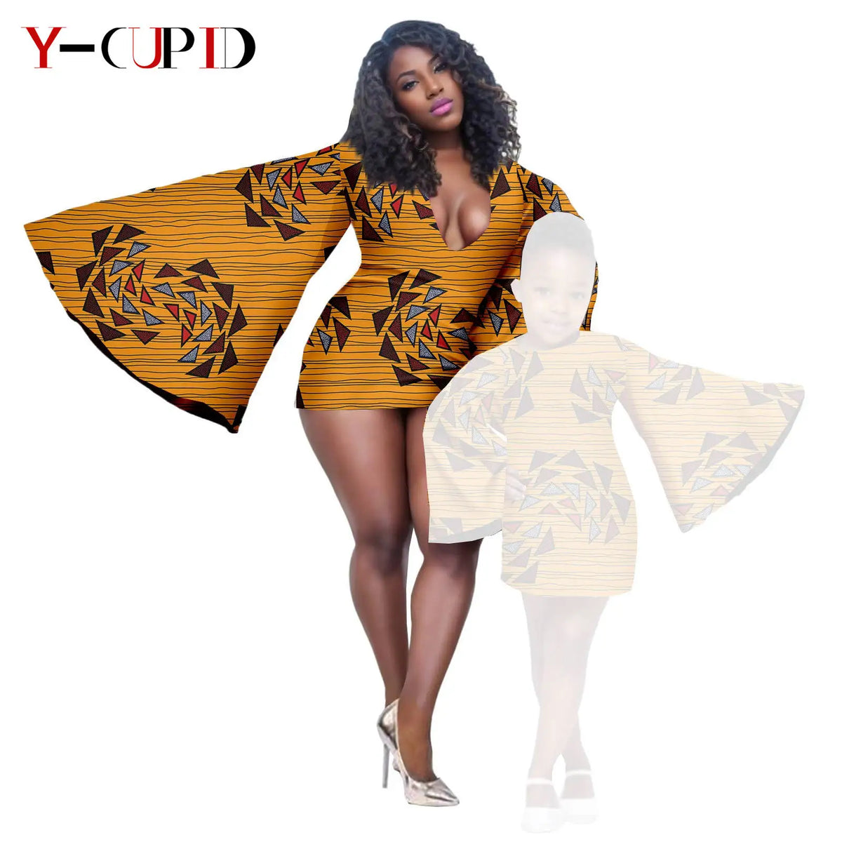 Vestido Dashiki y Mini Capa Madre e Hija | Tico Trendy
