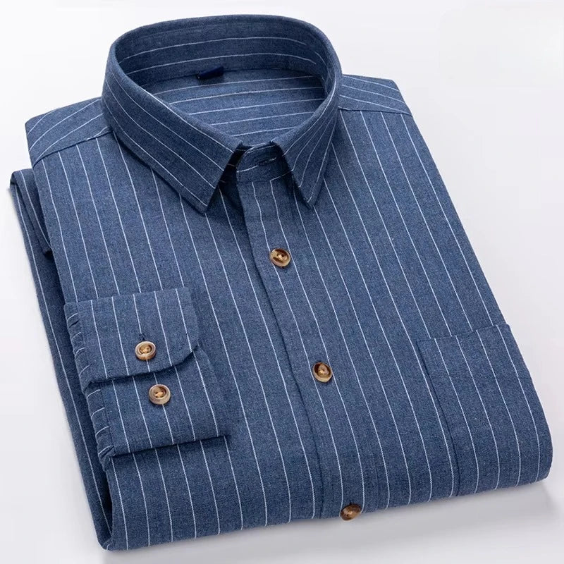 Camisa Algodón | Manga Larga | Ajuste Formal | Rayas/Cuadros | Oficina | Ticotrendy