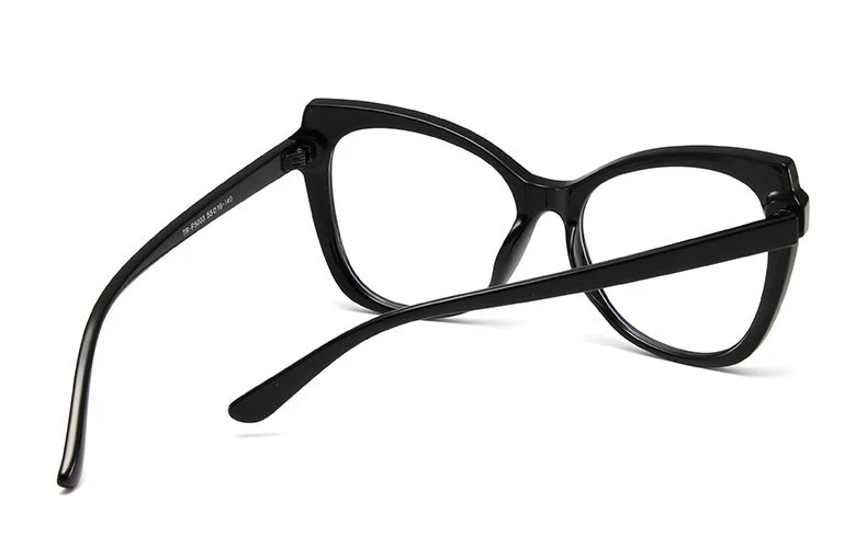 Montura Gafas Ojo Gato Lujo Personalidad | Protección Luz Azul Óptica Titanio Plástico