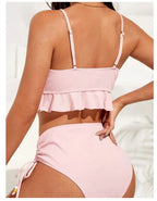 Bikini con Cordón y Volantes - Traje de Baño Sexy para el Verano Tico
