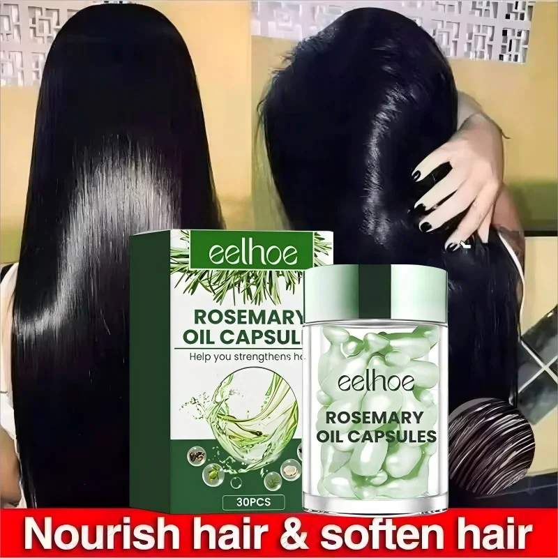 Cápsula de vitamina para el cabello, aceite de queratina, restaura el cuidado del cabello suave, suave y brillante, nutre, repara el cabello dañado, productos de tratamiento para dividir