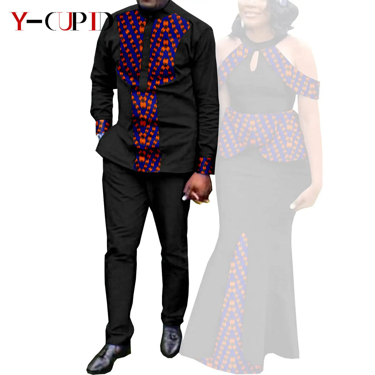 Vestido Africano Estampado Sirena Pareja | Camisa y Pantalón | Tallas S-6XL | Tico Trendy