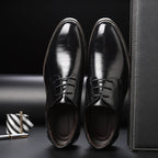 Zapatos Oxford de Cuero para Hombre | Nueva Suela Antideslizante | Ideal para Negocios y Bodas | Ticotrendy