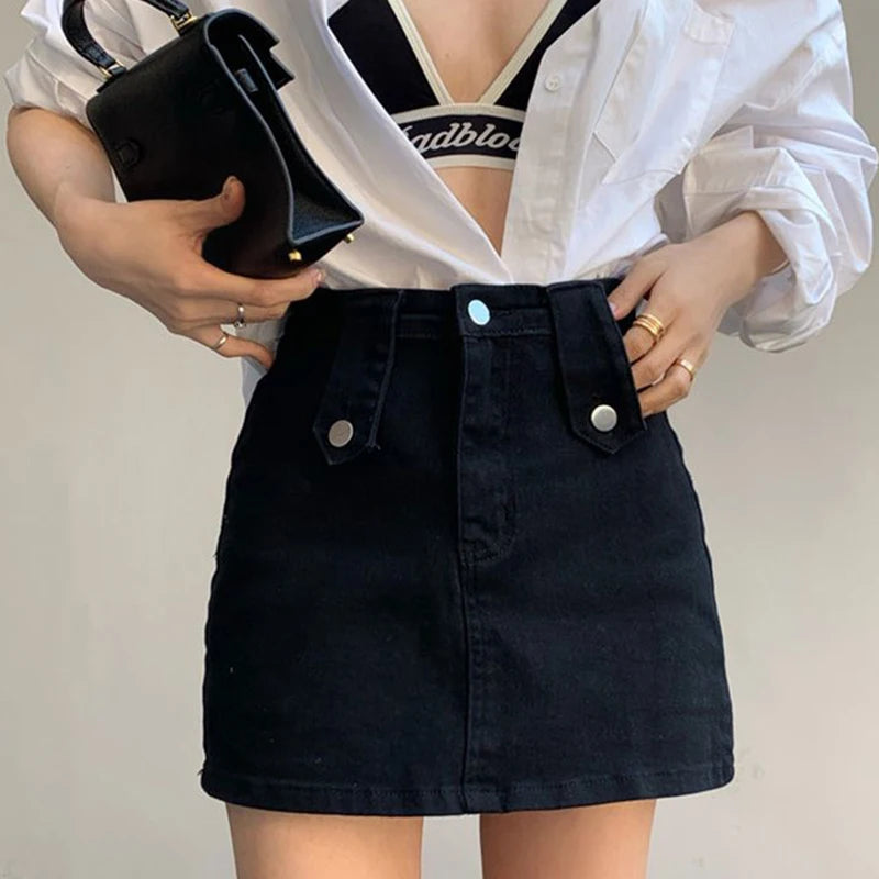 Falda Vaquera Corta | Bolsillos y Cintura Alta | Estilo Casual Costa Rica