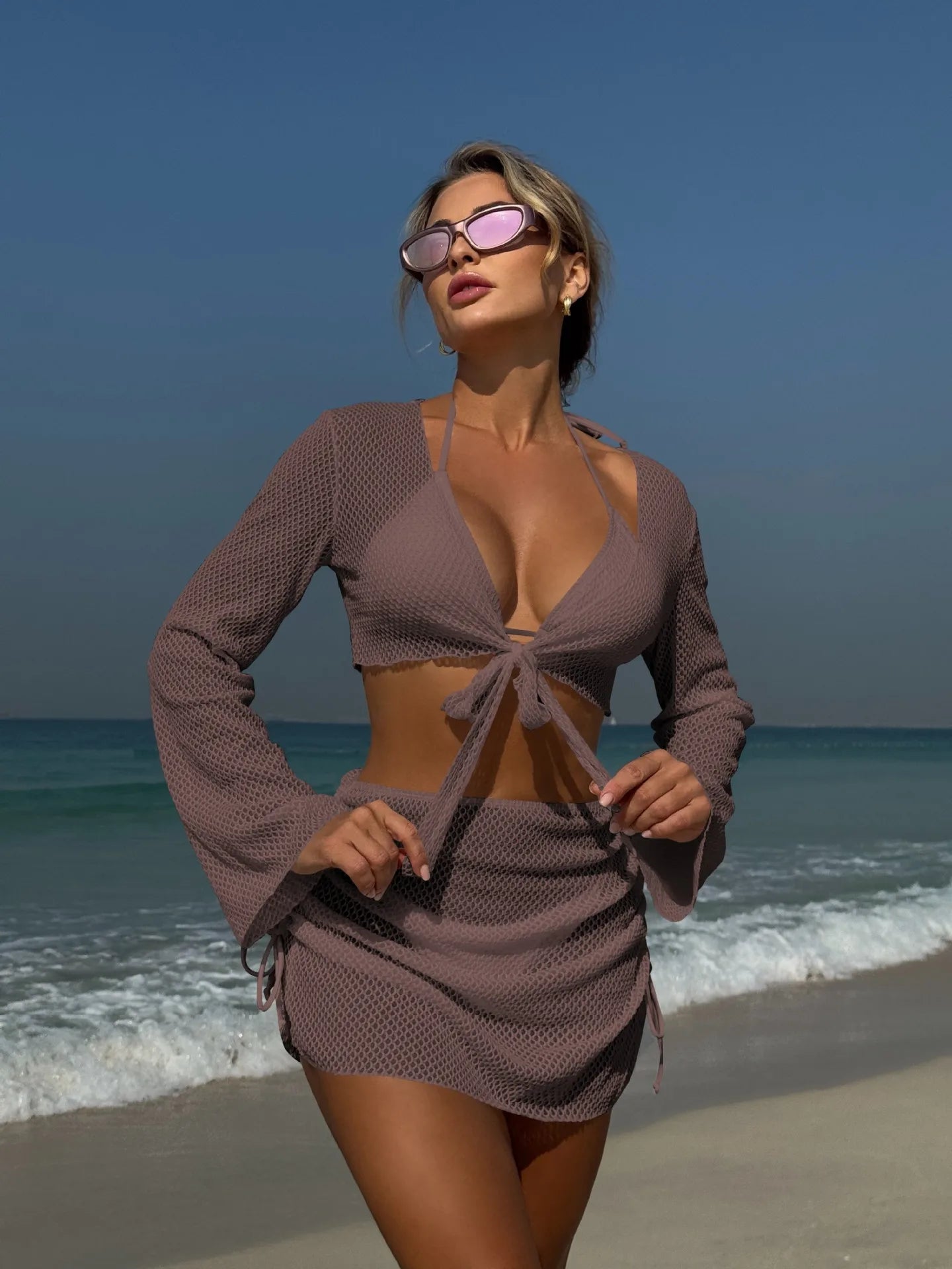 Conjunto de 4 Piezas para Playa - Outfit Completo Pura Vida