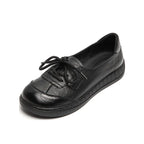 Mocasines Étnicos de Cuero Genuino | Talla Grande | Sin Cordones | Estilo Retro 2025