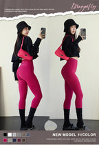 Leggings Piel Tiburón Ciruela | Sensación Desnuda 3D Push Up | Sexy Yoga Fitness PV | Ticotrendy