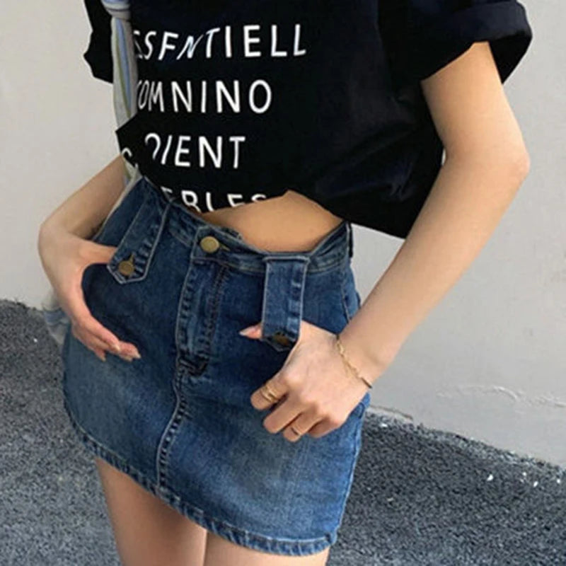 Falda Vaquera Corta | Bolsillos y Cintura Alta | Estilo Casual Costa Rica