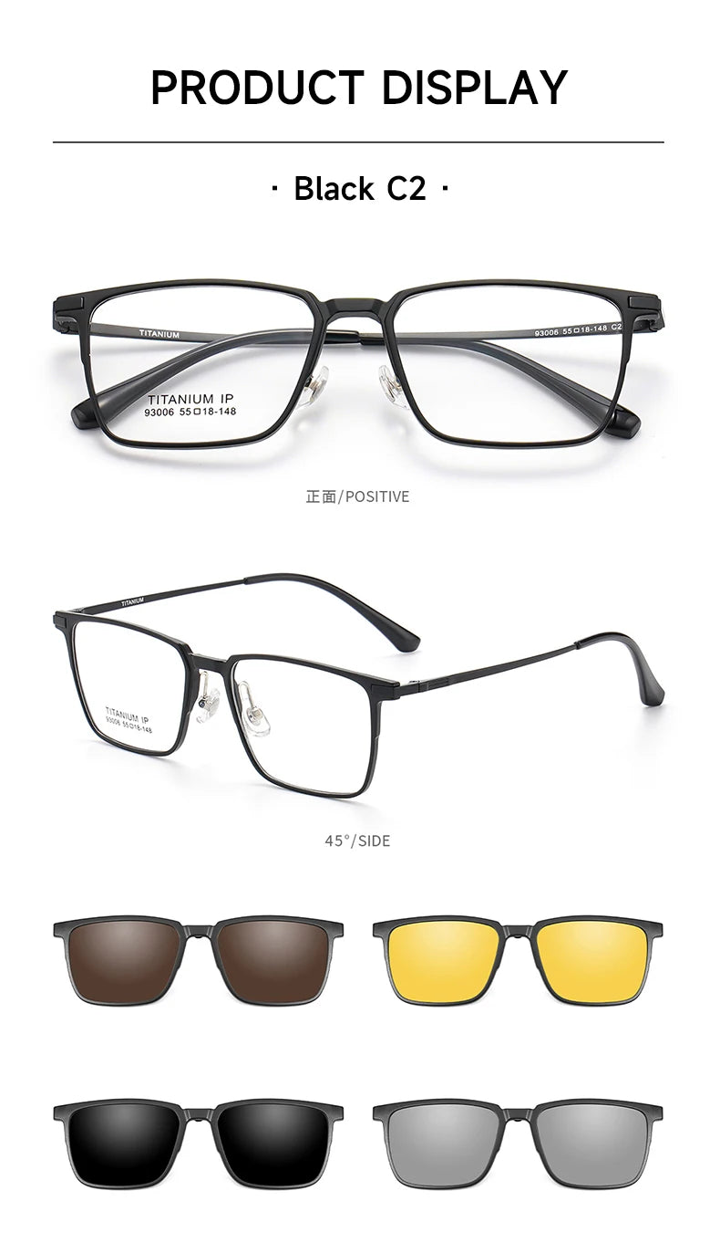 VKYEE, nuevas gafas de sol polarizadas con Clip magnético para hombres y mujeres, gafas de lectura ópticas, se pueden personalizar con prescripción F93006