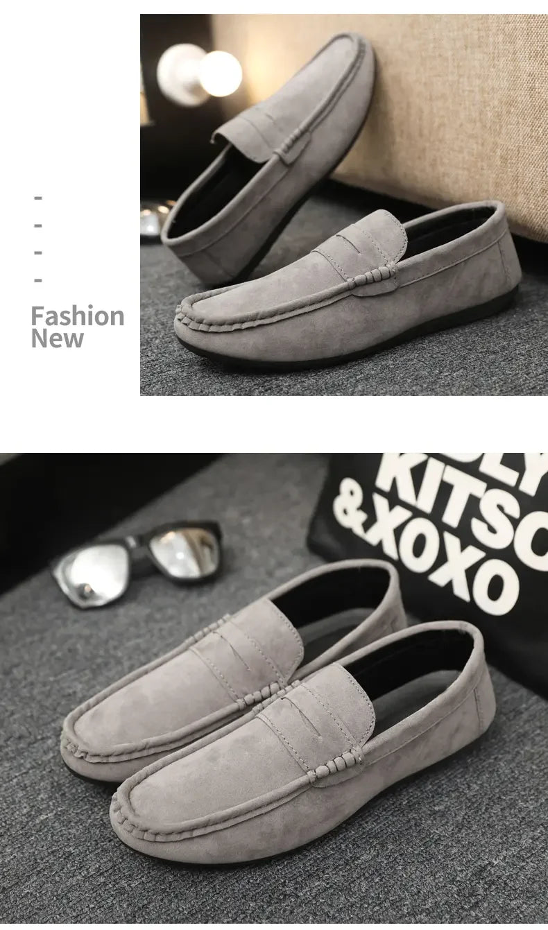 Mocasines Lona Hombre ∣ Transpirables Ligeros ∣ Conducción Zapatos Planos