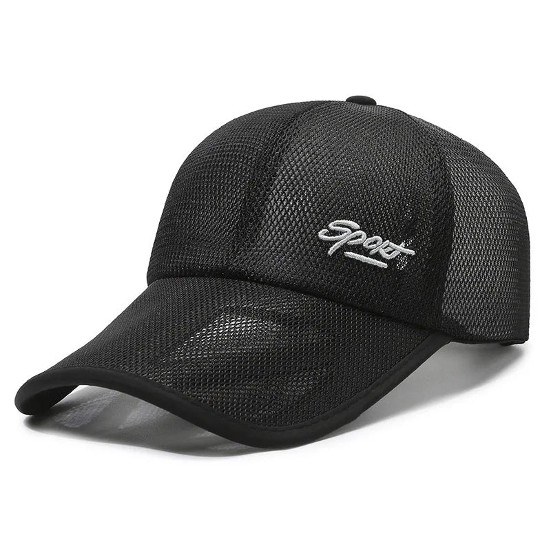 Gorra de Béisbol con Visera Larga y Malla Transpirable