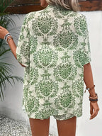 Conjunto Elegante Verano 2025 | Camisa Estampada Resort | Camisa Estampada