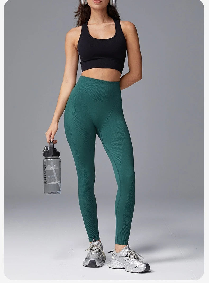 Pantalones de Yoga Cintura Alta | Sin Costuras y Elásticos | Control de Abdomen | Tico Trendy