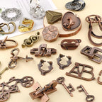 Rompecabezas de Metal para niños y adultos, juguetes educativos intelectuales, desbloqueo, prueba IQ, trucos de magia, regalos novedosos, 9 Uds.