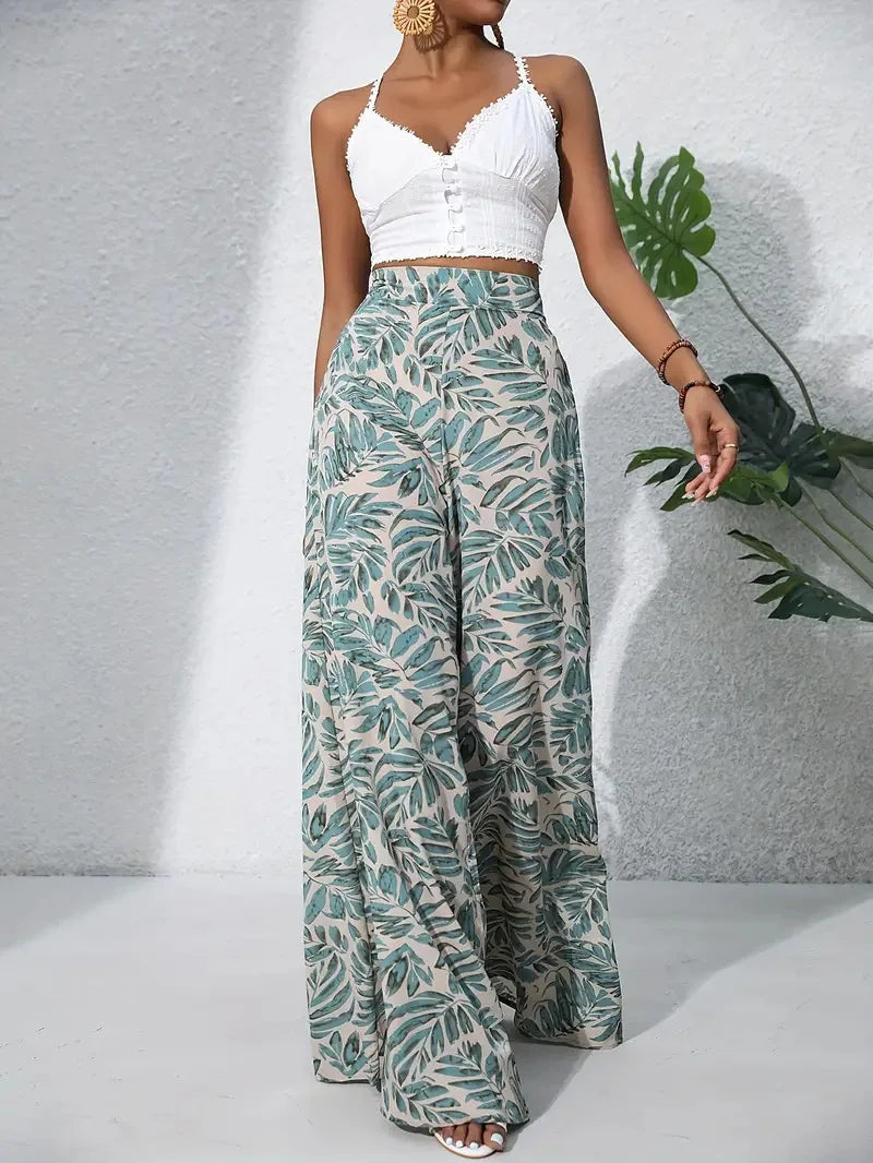 Pantalón Casual Estampado | Diseño Coreano Popular | Estilo Coreano Suelto