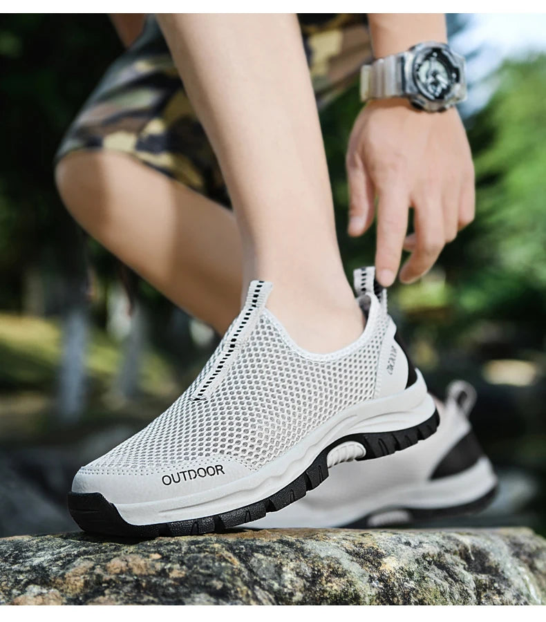 Mocasines Casuales Hombre | Malla Respirable Ligera Confort Estilo Tico | Talla Grande