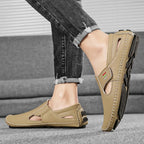 Mocasines Cuero Hombre 2025 ∣ Ahuecados Conducción ∣ Lujo Verano