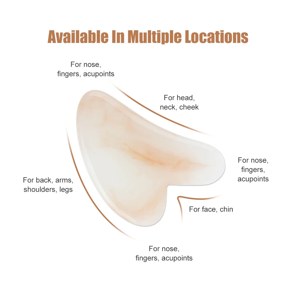 Rodillo y Gua Sha de Resina Natural para Masaje Facial y Corporal