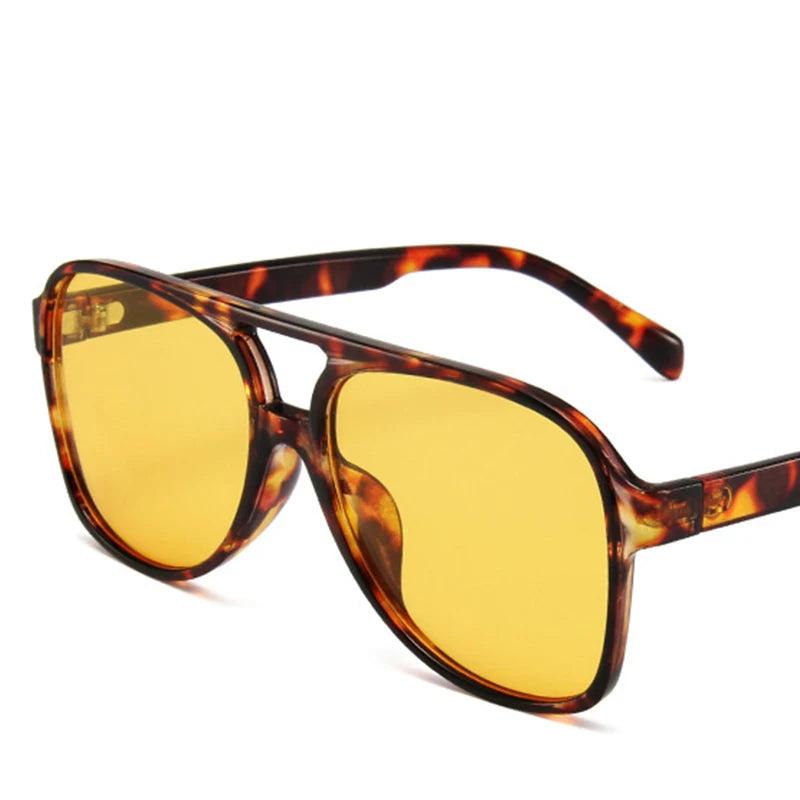 Gafas de Sol Cuadradas de Puente Doble Estilo Tendencia Tico