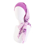 Turbante elástico con estampado de flores para mujer musulmana, para la cabeza preatado Hijab, Bandana para la pérdida de cabello, bufanda para la cabeza, novedad