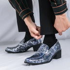Zapatos Oxford Hombre Ticotrendy Piel Dividida Estampado Animal Sin Cordones | Elegantes