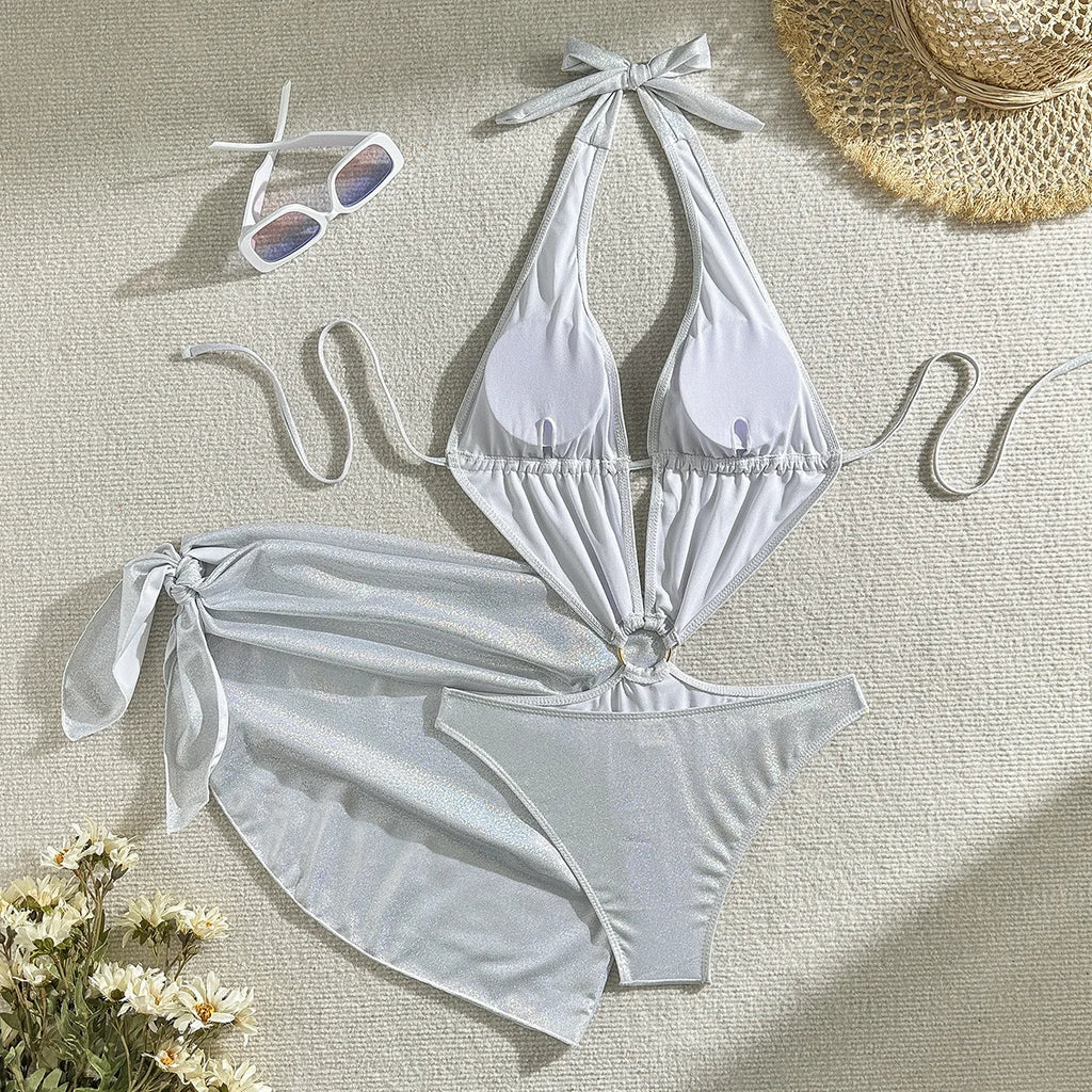 Bikini Brillante de Dos Piezas - Para Brillar en la Noche en la Playa