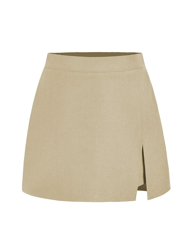 Minifalda-Short de Oficina | Cremallera y Cintura Alta