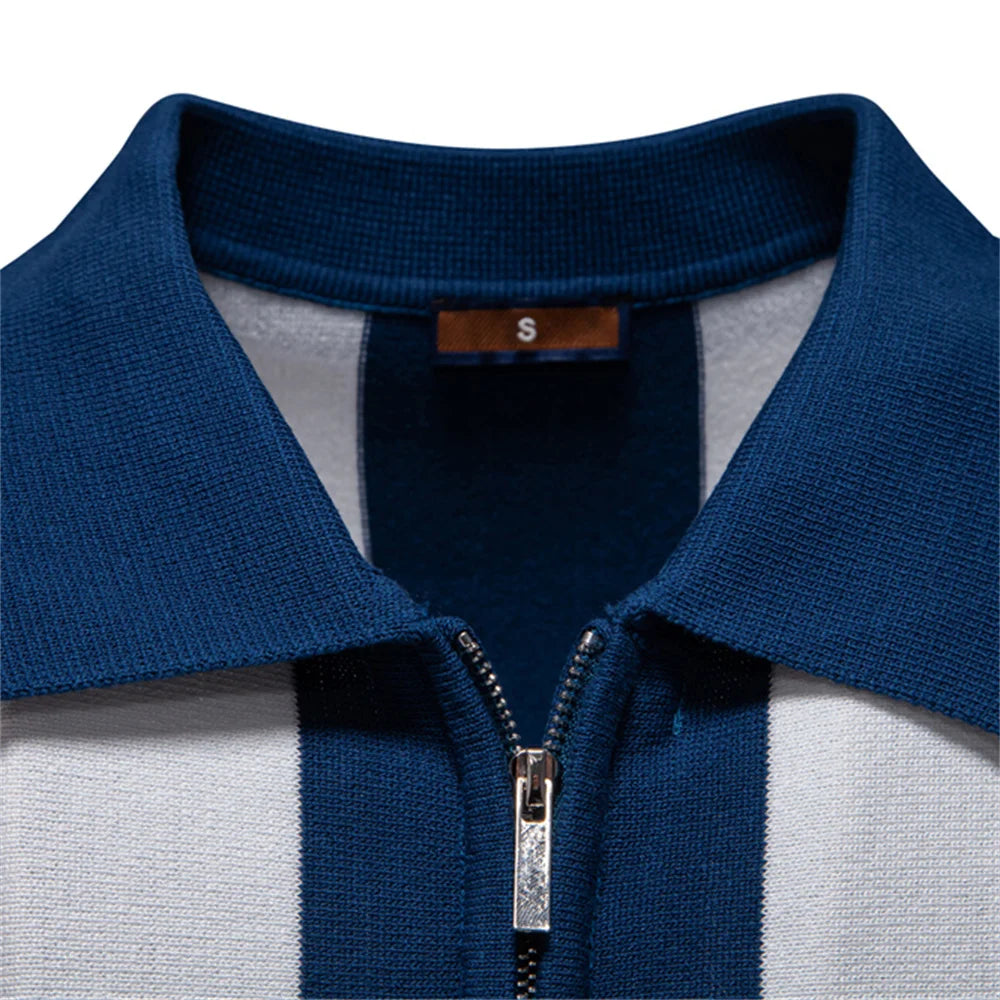 Polo Panel Contraste Rayas Hombre | Transpirable Ajuste Cómodo | Tallas S-XXL | Tico Trendy